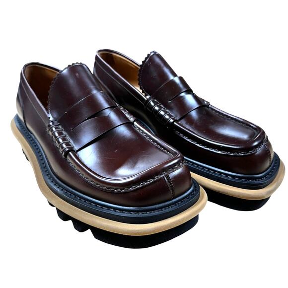Dries Van Noten Lug Sole Penny Loafer in Brown Men's Size 44 (US 11) NWOB - Picture 1 of 8